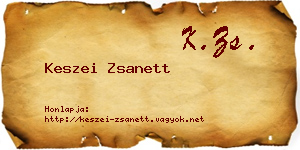 Keszei Zsanett névjegykártya