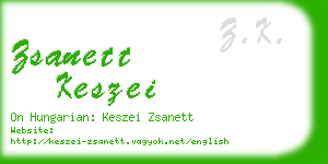 zsanett keszei business card